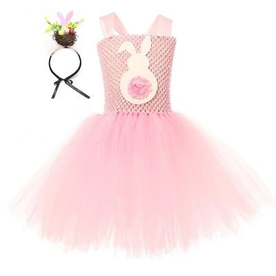 Tutu Vestaglia Fantasia animale Coniglio coniglietto di Pasqua Vestiti Divertente Bambini Ragazze Halloween Pasqua Carnevale Feste Costumi di Halloween facili Vestirsi