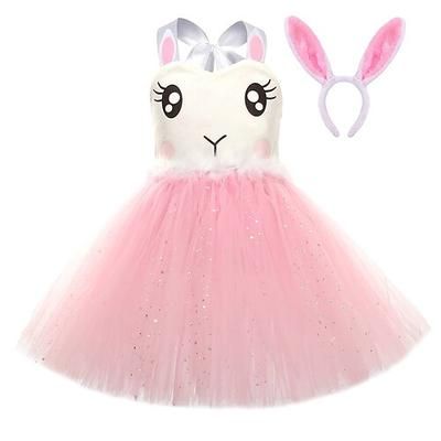Tutu Vestaglia Fantasia animale Coniglio coniglietto di Pasqua Vestiti Divertente Bambini Ragazze Halloween Pasqua Carnevale Feste Costumi di Halloween facili Vestirsi