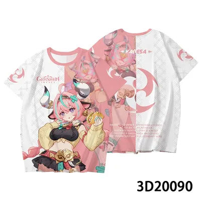 Varesa Genshin Impact Role Playing Men's T-shirt 3D Print Unisex Anime t shirt Harajuku Men Women Short Sleeve Tees Kids Y2k Top