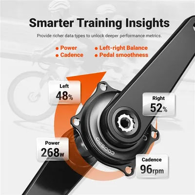 COOSPO S10 Spider Bike Power Meter 4-bolt High-Precision Ultra-lightweight Easton 110 BCD Power Meter IPX7 for Road Bicycle
