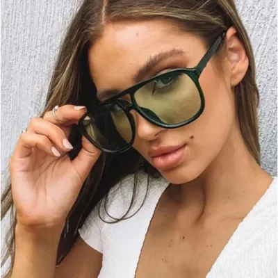 Tendance Double ponts femmes pilote lunettes de soleil mode hommes dégradé nuances UV400 lunettes de soleil marque concepteur