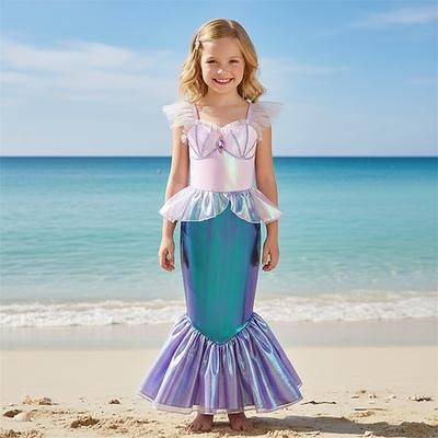 Sirena Principessa Vestito Costume per festa a tema Film Cosplay for Ragazze Bambini Carnevale Mascherata Settimana del libro Vacanza Feste Ferie