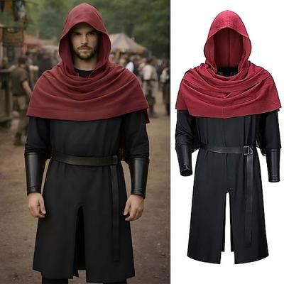 Medievale Rinascimento Costume di fantasia Parabraccia Tunica Guerriero Vichingo Costume Per uomo Halloween Carnevale Performance LARP Fiera Rinascimentale Adulti Costume