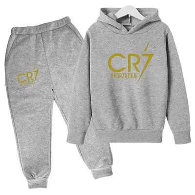 Cristiano Ronaldo CR7 Cosplay Costumes 3-12Y Kid Football Idol Child Hoodie Set Pant Suit Boy Girl Clothing Tracksuit