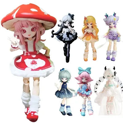 Authentic in Stock Mushroom Fungus 1/12 BJD Blind Box Movable Joint Doll Anime Figure Collectible Trendy toys Ornaments gifts