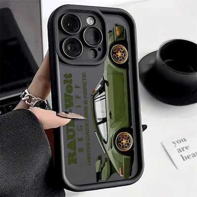 Coque de téléphone avec Illustration de voiture verte, étui de protection Flexible anti-rayures pour Xiaomi Redmi Note 14 13 12 11 10 9 8 7