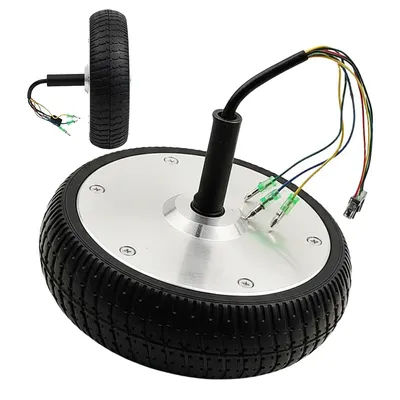 For Commuting 6.5in Motor Wheel 350W Brushless Stable 6.5 Inch Scooter Wheel Brushless Motor Alloy Rubber Construction
