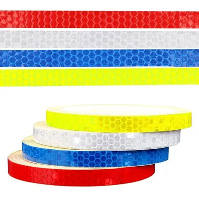 Bike Stickers Reflective Tape Car Door Wheel Eyebrow Sticker Bicycle Strips Self Adhesive Safety Warning Tape Reflective Sticker