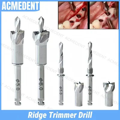 Bone Mill Kit Dental Implant Bone Profiler Bladed Alveolar Ridge Trimmer Drill with Pilot Grinding Bur Surgical Instrument