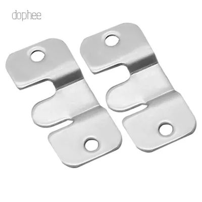 dophee 2pcs furniture connecting piece hanging buckle iron bed hanging hook buckle mirror frame insert fittings 43*19mm 53*30mm