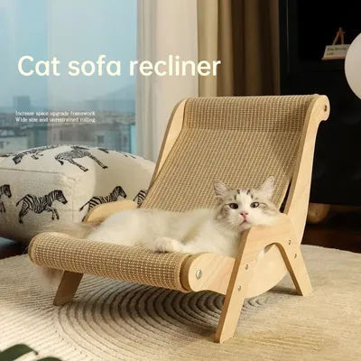 2 Size Sisal Durable Cat Scratching Post Cat Lounge Chair Extra-large Cat Paw Board Cat Den Pet Supplies Cat Accessories