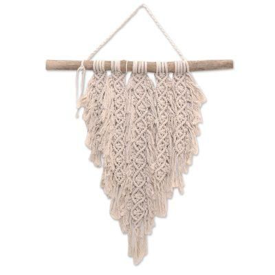 DNA Chain,'100% Cotton Ivory Macrame Wall Hanging'
