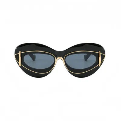 Lunettes de soleil œil-de-chat tendance pour femmes, style hip-hop polyvalent et audacieux, pour l'Europe et l'Amérique