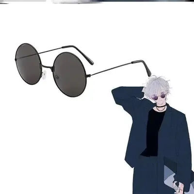 Gojo Satoru Glasses Anime Jujutsu Kaisen Gojo Satoru Cosplay Black Glasses Eyewear Sunglasses High Quality Party Men Women Prop