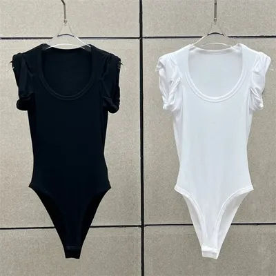 Body femme – Nouveau haut tricoté élastique moulant sans manches pour l'été 2026 – Col rond – Corset Y2K pour femme