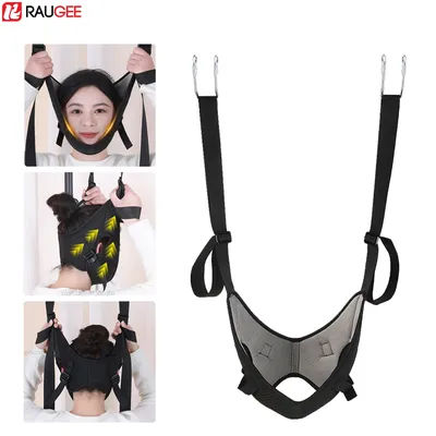 Cervical Traction Belt Neck Stretcher Cervical Neck Traction Device for Neck Pain Relief Portable Hanging Neck Stretching Strap