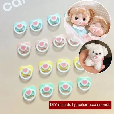 4Pcs Lovely Mini Doll Pacifier Play House Supplies For OB11 BJD Doll Baby Dolls Kids Toy Baby Pacifier Accessories