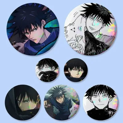 Fushiguro Megumi Anime Character Badges Button Round Creative Pin Brooch Badge Bag Decor Accessories Fans Collect Friends Gifts