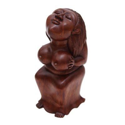 Bosom,'Handmade Female Form Wood Sculpture'