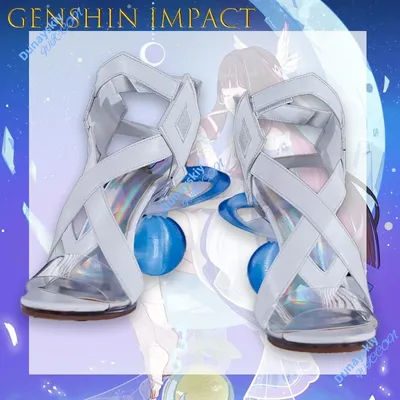 Columbina Genshin Impact Moonlit Maiden Cosplay chaussures brillant talons hauts haute qualité Anime Roleplay accessoire de fête