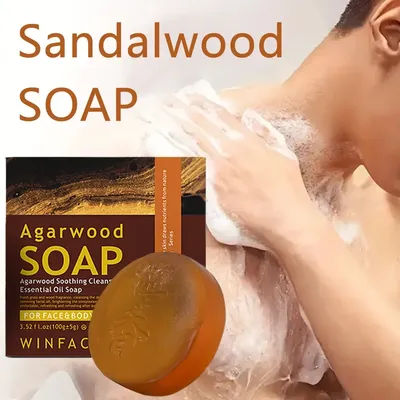 Handmade Whitening Soap Skin Care Deep Cleansing Moisturizing Cleansing Essential oil Mild Soap Brightens Skin Sandalwood Soap