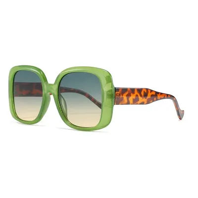 Nouvelles lunettes de soleil carrées femmes Vintage concepteur mode lunettes de soleil vert léopard nuances UV400 marque de luxe femme Oculus