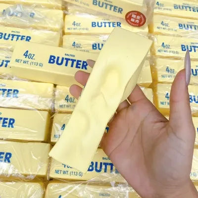 1PC Soft Slow Rebound Butter Stick Squeezing Toy Realistic Butter Sticks Decompression Fidget Toys