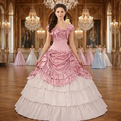 Rococò Vittoriano Abito da Ballo Costume da festa Mascherata Abito da Ballo Sposa Costume Per donna Mascherata Carnevale Feste Matrimonio Adulti Vestito