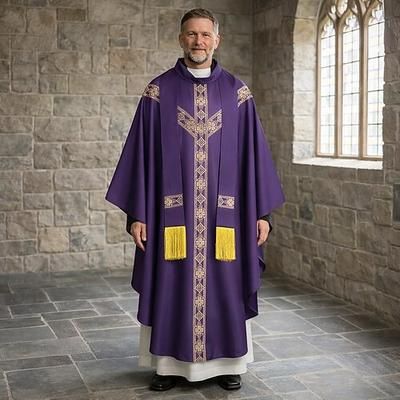 Medievale Rinascimento Mantello Prete Costume Unisex Religioso e spirituale Halloween Carnevale Fiera Rinascimentale LARP Adulti Mantello