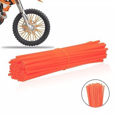 72 pezzi 24 cm copriraggi universali per moto da cross, kit di protezione per raggi per cerchi di moto, per bici da motocross
