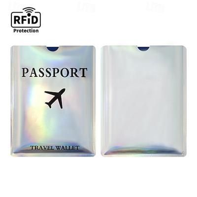 Set da 100 bustine protettive RFID, ideali per proteggere carte di credito o passaporti, prevenire il furto d'identità in viaggio, porta carte sottili e colorati per portafogli, protezione antifurto.