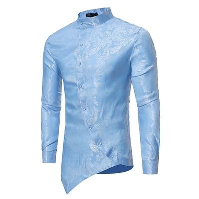 Vintage Medievale Rinascimento Blusa / Camicia Principe Jacquard Jacquard Costume Per uomo Halloween Carnevale Mascherata Evento / Festa Carnevale di Venezia Adulti Camicia