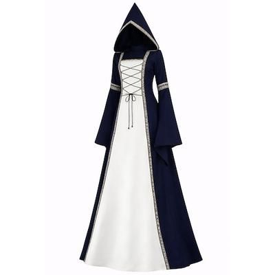 Medievale Rinascimento Vestito Costume di fantasia Strega Vichingo Costume Per donna Celtico Fantasia Halloween Carnevale Performance LARP Fiera Rinascimentale Adulti Vestito