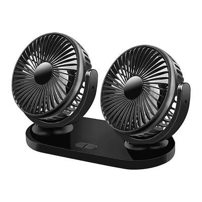 Ventilatore USB per auto, ventilatore per auto a doppia testa, 3 velocità regolabili per auto, ventilatore per raffreddamento dell'aria, accessori per auto.