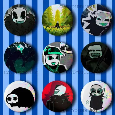 P-Pursuer D-Die Of Death Badge Handmade Button Brooch for Backpack Hat Shirt Accessories Gifts