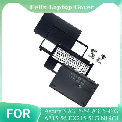 Coque arrière LCD pour ordinateurs portables, lunette avant, charnière, repose-paume, fond pour Aspire 3 A315-54 A315-42G A315-56 EX215-51G N19C1, nouveau
