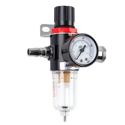 Afr-2000 Pneumatic Filter Regulator Kit 1/4" | Air Treatment Unit with Oil-Water Separator, Pressure Gauge, Pm20/Sm20 Connector