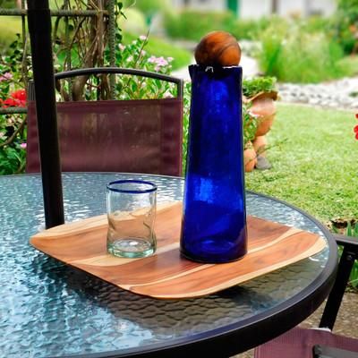 Sharing Moments,'Square Serving Plate Crafted from Sustainable Teakwood'