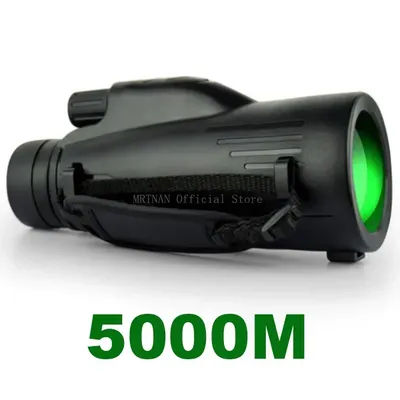 Télescope monoculaire haute performance, anti-secousse, pour déterminer la dragonne, portable, HD, à fort grossissement, 50mm
