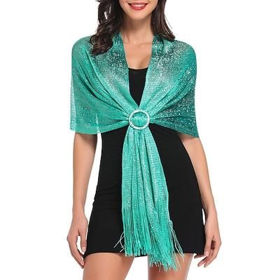Glitter Anni Ruggenti Brillare Splendere Sciarpe da flapper Il grande Gatsby Charleston Costume Per donna San Valentino Mascherata Festa serale Feste Matrimonio Adulti Scialle Estate Primavera