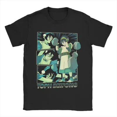 Vintage T Shirt Avatar- The Last Airbender Toph Beifong Earthbending Master Trending T-Shirts for Man Short Sleeve Clothes