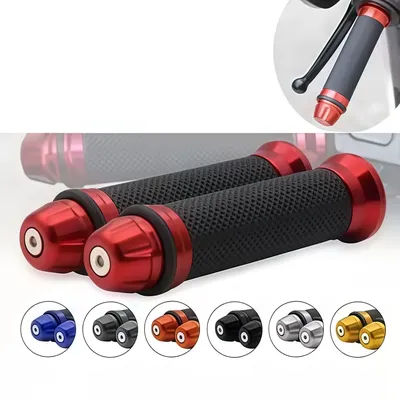 2Pcs 22mm Motorcycle Rubber Handlebar Grips Anti-slip Throttle Grip For Motocross Scooter Bicycle Modification Accessories