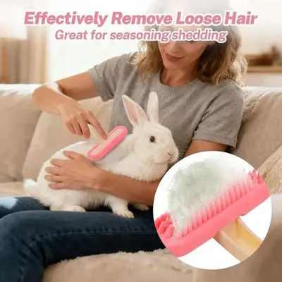 Portable Silicone Rabbit Comb Guinea Pig Beauty Care Tool Small Pet Comb Hair Cleaning Beauty Trimmer Pet Bath Comb
