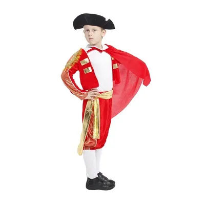 Cosplay Kids Child Red Brilliant Spanish Matador Costume Bullfighter Cosplay for Boys Halloween Carnival Party Costumes Outfits