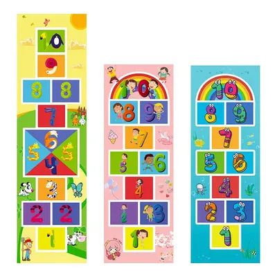 Hopscotch Hand And Feet Game for Adults Kids Jumping Carpet Crawling Rugs Sensory Integration Training Indoor Outdoor Fun Sports