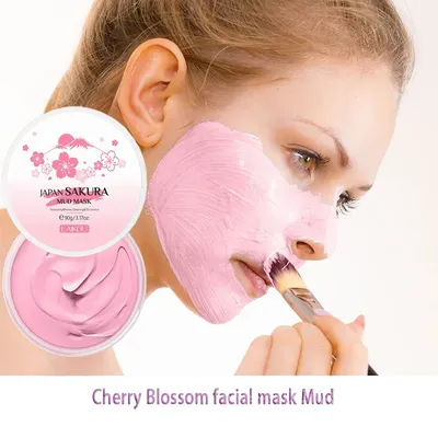 LAIKOU Sakura Clay Mask 25g/90g Deep Cleansing Oil Control Blackhead Removal Moisturizing Brightening Facial Skin Care