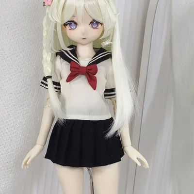 1/4 Doll's Clothes Suit for 45cm Bjd Doll Sailor Jk Uniform College Dress Up Girl Toys Play House Gift Doll Accessories, No Doll