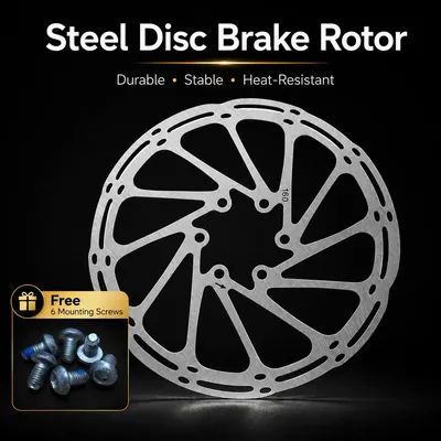 160mm Bike Disc Brake Rotor, Lightweight 6-Bolt Bicycle Brake Disc with 6 bolts, Heat-Resistant MTB Bike Rotor