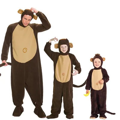 Adult Animal Cosplay 2025 Family Monkey Costume Baby Toddler Monkey Halloween Costume