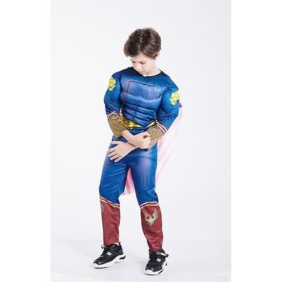 Gen V The Boys Patria Supereroe Costumi zentai Tutina aderente Costume cosplay Da ragazzo Da ragazza Cosplay di film Cosplay Halloween Blu Costumi Zentai Mascherata Poliestere